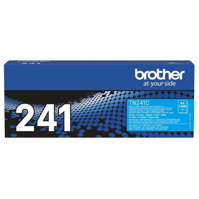 Brother TN241C Toner Originale Ciano fino a 1400 pagine compatibile con HL3140CW HL3150CDW HL3170CDW DCP9020CDW MFC9140CDN MFC9330CDW MFC9340CDW colore Ciano