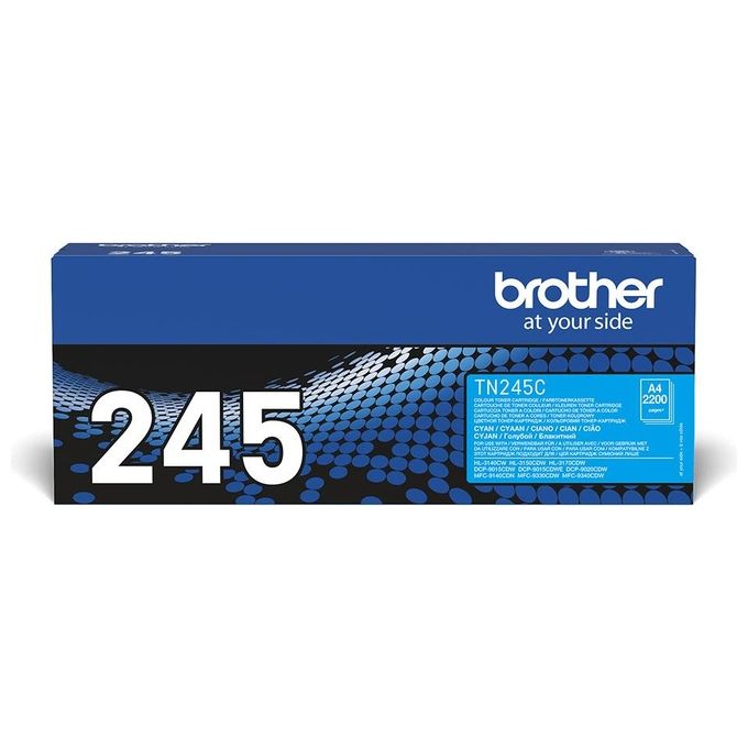 Brother TN245C Toner originale 2200 pagine compatibile HL3140CW HL3150CDW HL3170CDW DCP9020CDW MFC9340CDW colore Ciano