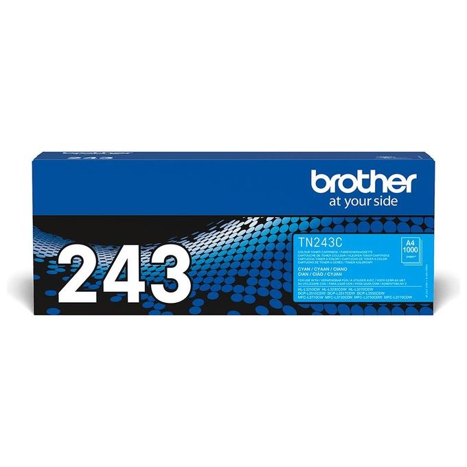 Brother TN243C Toner Originale per Stampanti Laser fino a 1000 Pagine colore Ciano