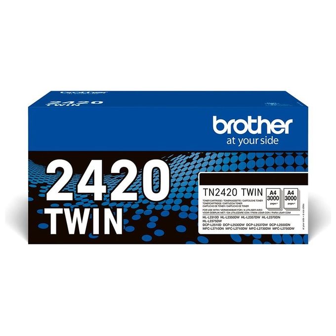 Brother TONER N 3K PK2 Toner 2 Pezzi Originale