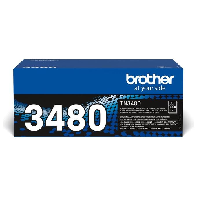 Brother TN3480 Toner Originale Alta Capacita' 8000 Pagine Laser colore Nero