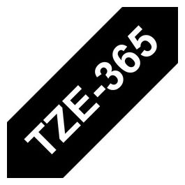 TZE-365 Nastro per Etichettatrice 36mm Bianco su Fondo Nero