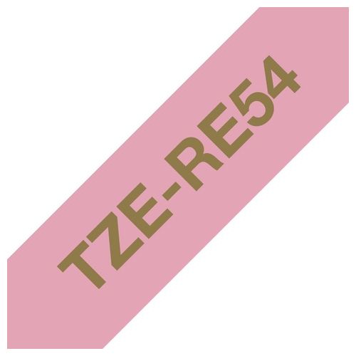 Brother TZE-RE54 Nastro per Stampante Oro su Rosa 24mm