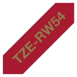 TZE-RW54 Nastro per Stampante Oro Rosso Scuro 24mm