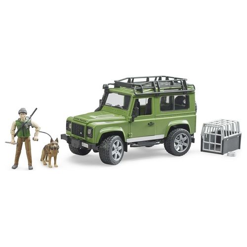 Bruder Forest Land Rover con Cane e Personaggio