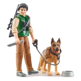 Guardia Forestale con Cane Ed Equipaggiamento