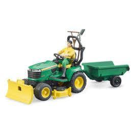 John Deere Trattore Tosaerba con Rimorchio