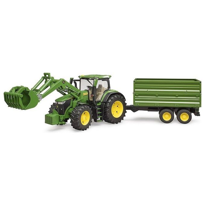 Image of Bruder Mezzo Agricolo John Deere Trattore con Rimorchio 1:16