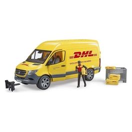 Bruder Mezzo Stradale Mercedes Sprinter Furgone DHL con Personaggio