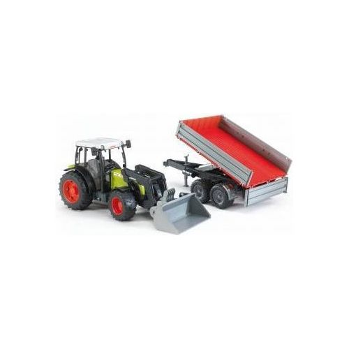 Bruder Trattore Claas Nectis 267F con Benna e Rimorchio Ribaltabile