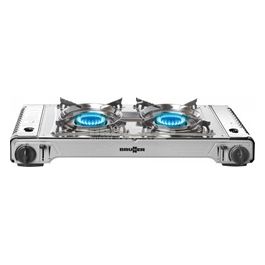 Fornello Campeggio Devil Double Grill Cromo
