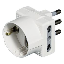 Adattatore Multiplo 16A 2P+t Standard Italiano 220/250V Bianco