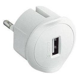 Adattatore per Spina Tedesca con Presa Usb 16A 2P+t Standard Franco/Tedesco 220/250V Bianco