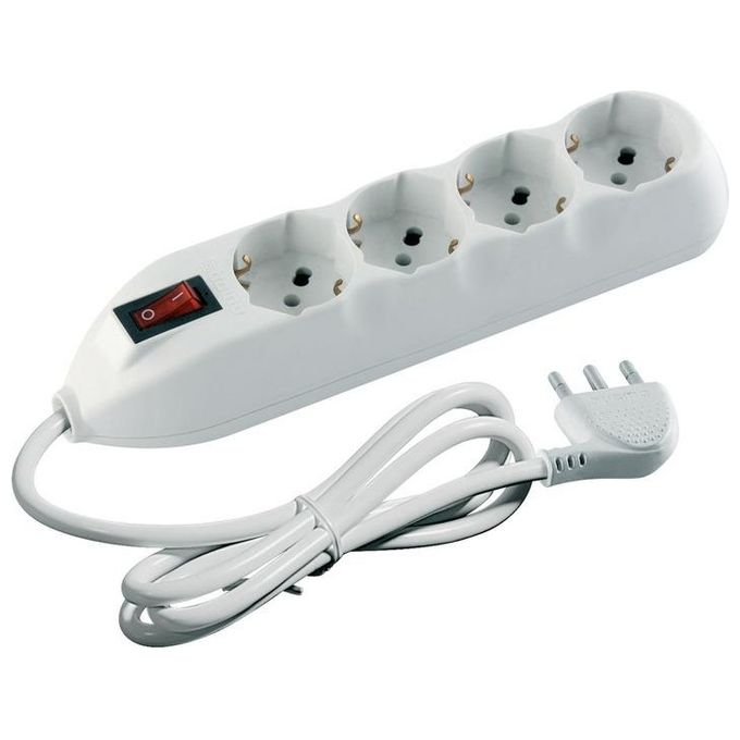 Bticino Multipresa 4 prese 2P+T 16A per spine tedesche e spine italiane 10A e 16A bianco