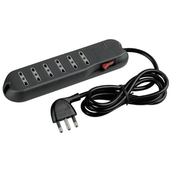 BTicino Multipresa a 6 Uscite Bipasso con Interruttore Luminoso