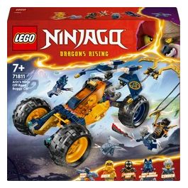 LEGO NINJAGO 71811 Buggy Fuoristrada Ninja di Arin, Giochi per Bambini 7+ Anni, Macchina Giocattolo con Drago e 4 Minifigure