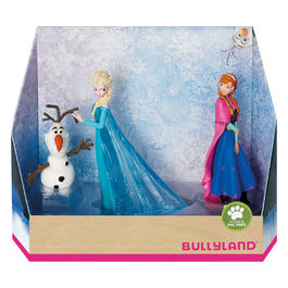 Bullyland, Set Frozen con Elsa Anna e Olaf, Mini Figure Dipinte a Mano