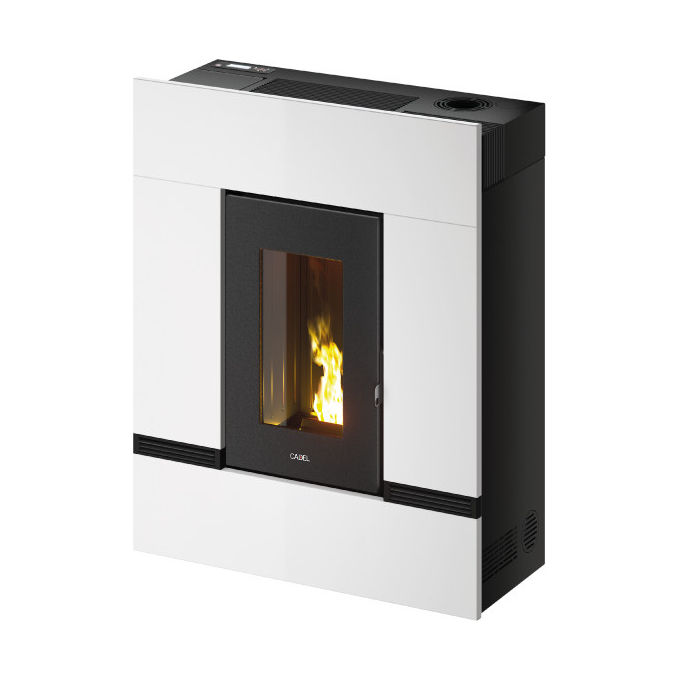 Cadel 7023096 MITHOS Plus Stufa a Pellet 12 kW Up Twin T2 colore Bianco