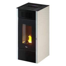 Stufa Saba 14 Pellet Bianco Efficienza Elevata per Riscaldamento Domestico Sostenibile e Design Moderno.