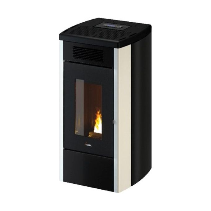 Cadel Stufa Pellet Atena Plus 12kW Acciaio Bianco