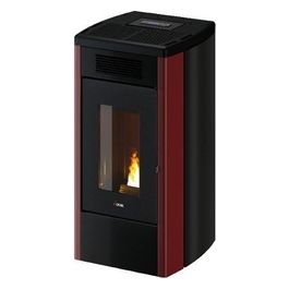 Stufa Pellet Atena Plus 12kW Modello 7023116 Acciaio Rosso