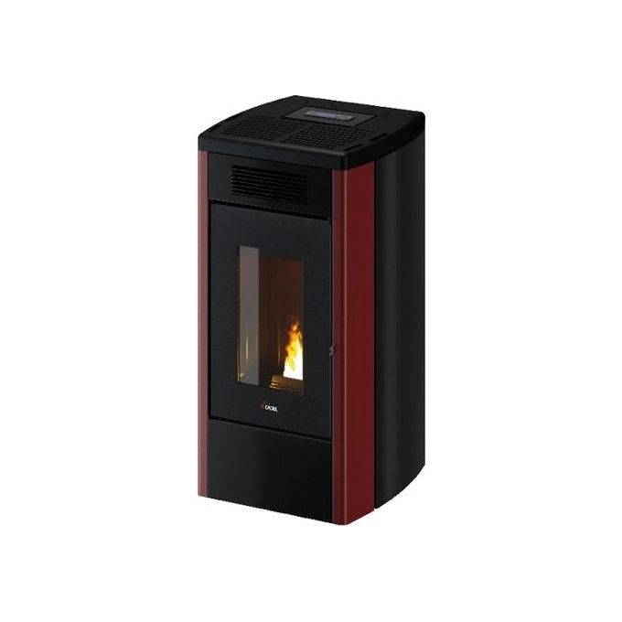 Cadel Stufa Pellet Atena Plus 12kW Modello 7023116 Acciaio Rosso