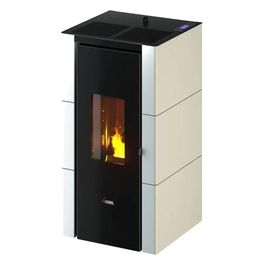CRISTAL 7 T2 Stufa a Pellet Bianco Riscaldamento Efficiente con Design Moderno e Controllo Avanzato
