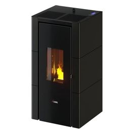 CRISTAL 7 T2 Stufa a Pellet Antracite Riscaldamento Efficiente, Design Moderno e Compatto