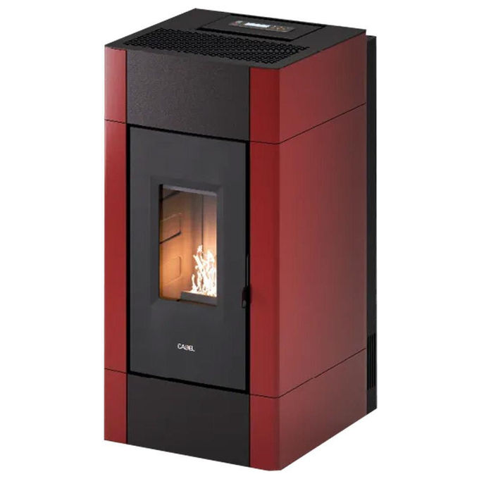 Cadel Stufa a Pellet Cristal 9 T1 Bordeaux WiFi Bluetooth