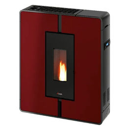 Stufa a Pellet Tile Plus 10 Rosso, 10kW, 85,5x94,8x26,5 cm