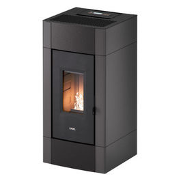 Cadel, Stufa a Pellet Ventilata Cristal 9, Grigio Rosso Bianco, Acciaio