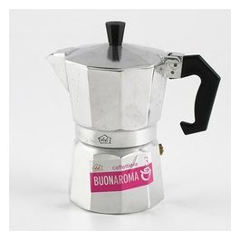 Buon Aroma Caffettiera Moka 3 tazze in alluminio