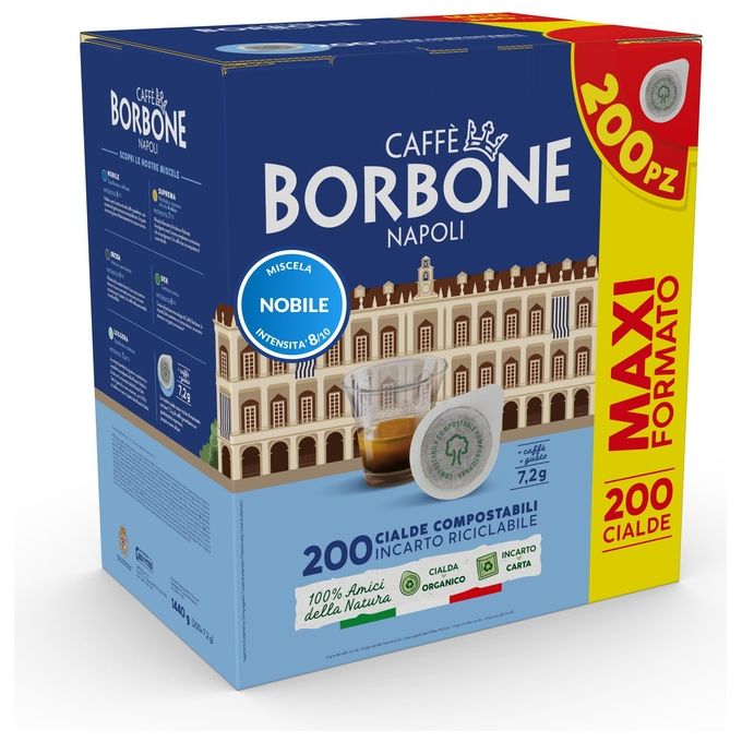 Image of Caffe Borbone 44mm Cialde Miscela Blu 200 Pezzi
