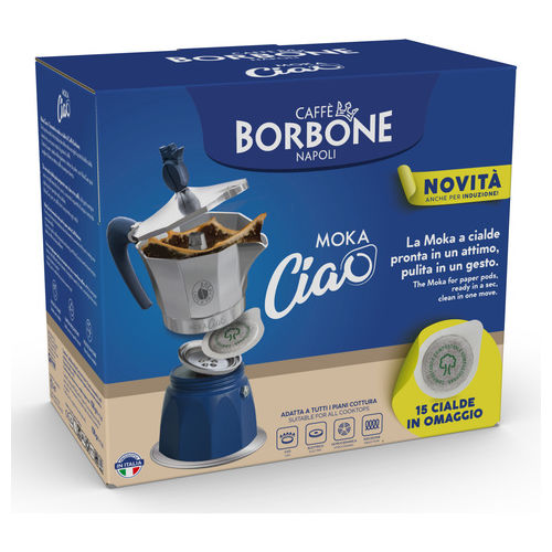 Caffè Borbone MokaCiao Caffè in Cialde Blu e Grigio