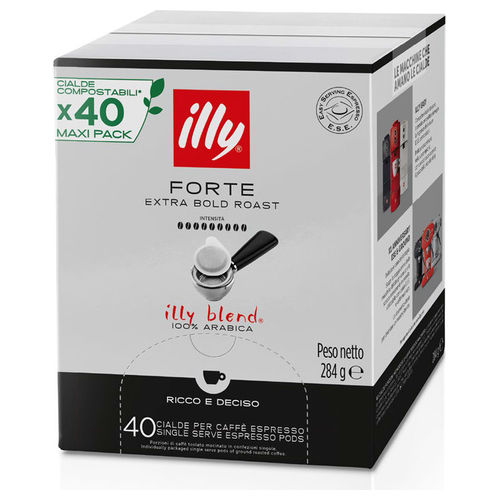 Caffè Illy Cialde Carta 44mm Monodose Tostato Forte Caffe 100% Arabica (40)