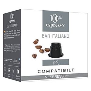 Caffe' Italia Master Nespresso Bar Italiano 100% Espresso 10 Capsule