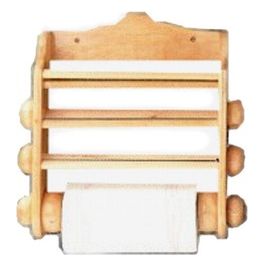 Portarotolo in Legno Lusso Rotoli 3 Naturale