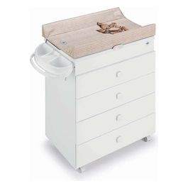 Bagnetto Fasciatoio 915006 C264 Asia con 3 Cassetti Decoro Cagnolini e Funzioni per Neonati e Bambini