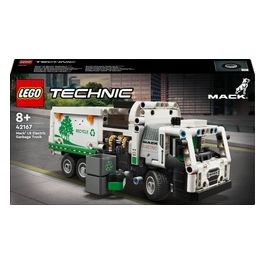 Technic 42167 Camion della Spazzatura Mack LR Electric, Veicolo Giocattolo Raccolta Rifiuti, Gioco per Bambini 8+ Anni