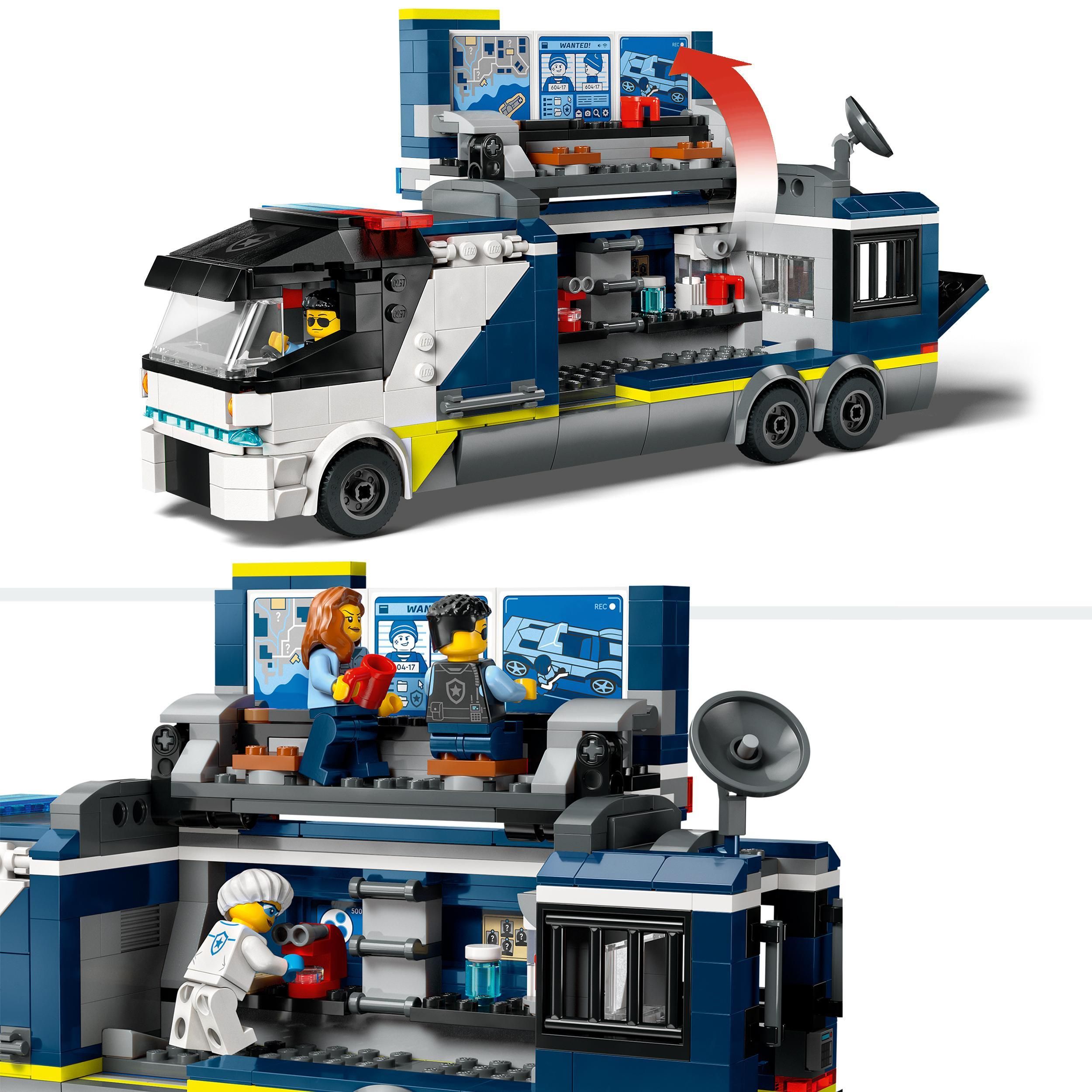 LEGO City Prigione sull'Isola della Polizia, Giocattolo ricco di Funzioni  con Elicottero, Barca, Gommone da