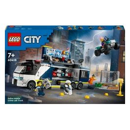 LEGO City 60418 Camion Laboratorio Mobile della Polizia, Giocattolo per Bambini di 7+ Anni con Quad Bike e 5 Minifigure