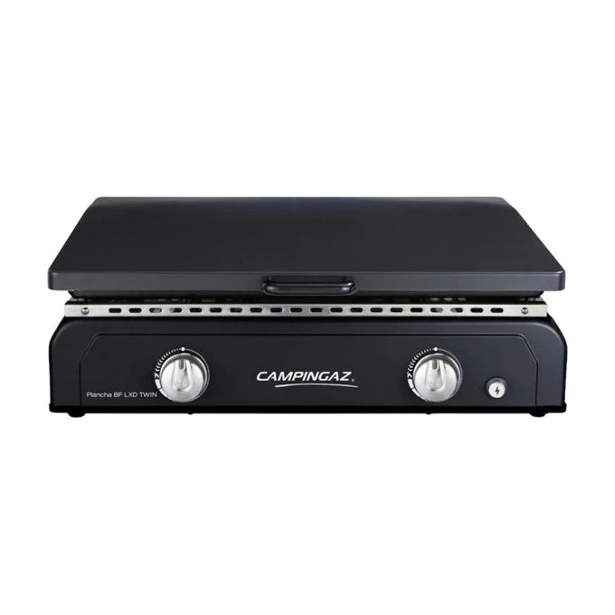 Image of CAMPINGAZ Piastra Cottura Plancha BF LXD Twin a Gas, Nero Doppia Superficie di Cottura, Facile Pulizia e Resistenza alle Alte Temperature