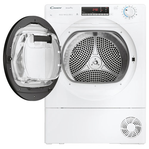 Candy, Asciugatrice a Pompa di Calore Smart Pro CROE H9A2TBE-S, 9 kg, Libera Installazione, Bianco