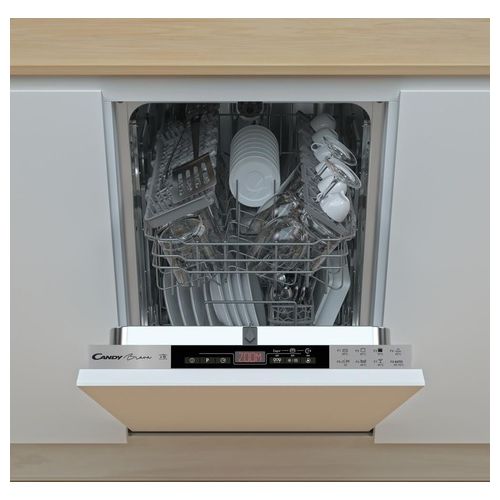 CDIH 2T1047 Lavastoviglie Slim da Incasso Totale 10 Coperti Classe E 8 Programmi e Display Touch 45 cm Bianco