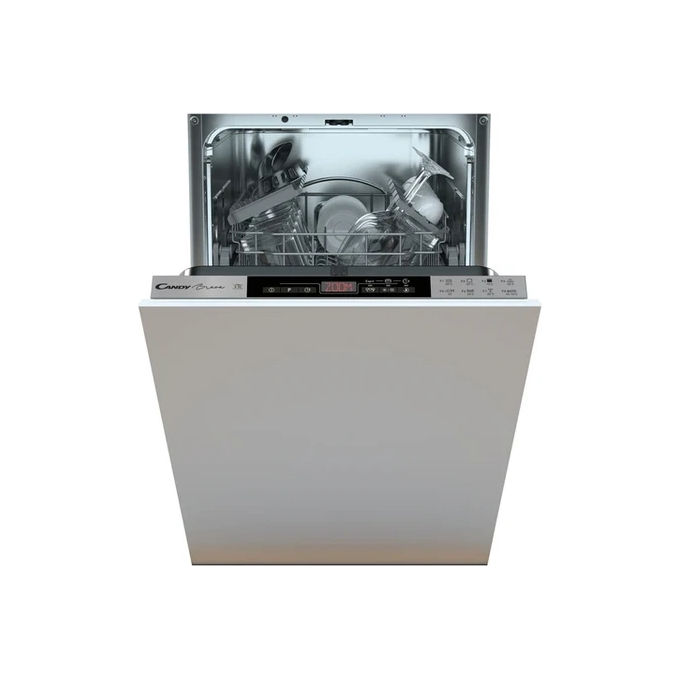 Candy CDIH 2T1047 Lavastoviglie Slim da Incasso Totale 10 Coperti Classe E 8 Programmi e Display Touch 45 cm Bianco