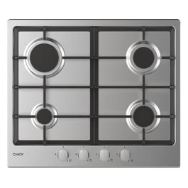 CHG6BRX Piano Cottura a Gas 4 Zone Griglie in Ghisa 60 cm Acciaio Inox