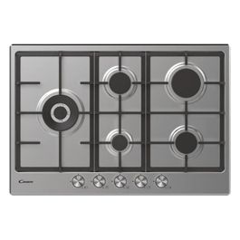 CHG7WLWEX Piano Cottura a Gas su metallo 5 zone Special burner laterale Griglie in ghisa Doppia corona 75 cm 4 livelli di potenza Inox