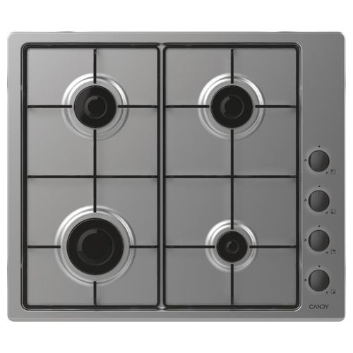 Piano cottura a gas 4 Zone Griglie smaltate Accensione elettrica 60 cm Inox sempre in perfette condizioni