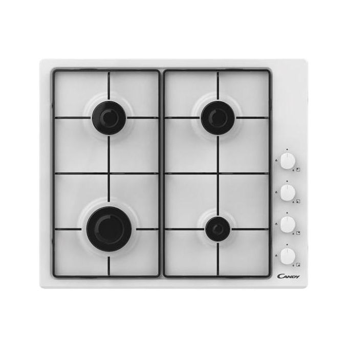 [RICONDIZIONATO] Candy CHW6LWW Piano Cottura a Gas 4 Fuochi Comandi Laterali 60 cm Bianco