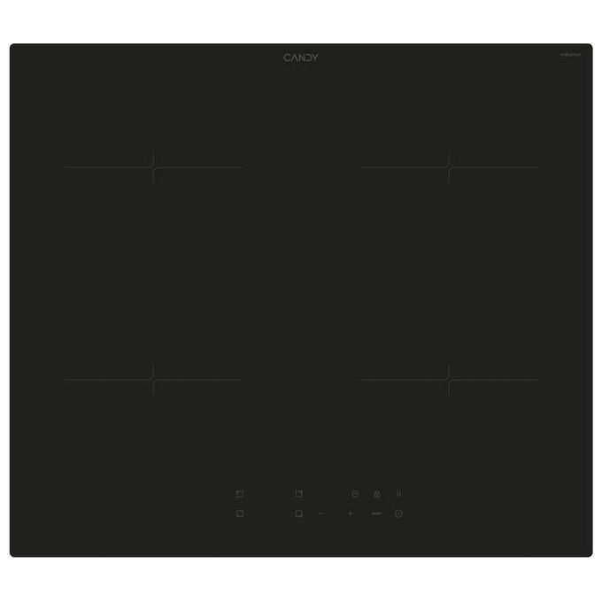 Candy CI64248CTT - Piano cottura a induzione, 59 cm, 4 zone, Power Management, controllo touch, Nero